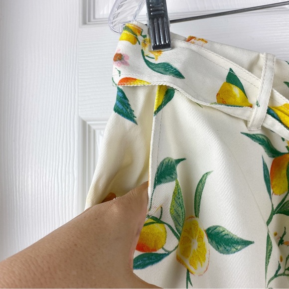 Ophelia Roe Lemon Print Belted Denim Skirt Plus Size 20 - Picture 2 of 5